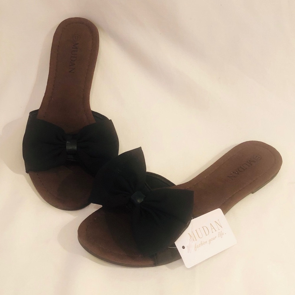 Mudan Bow Slide Sandals